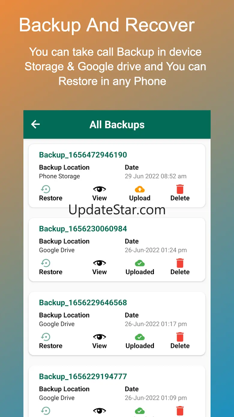 Call Analysis - Call Backup 1.8.9