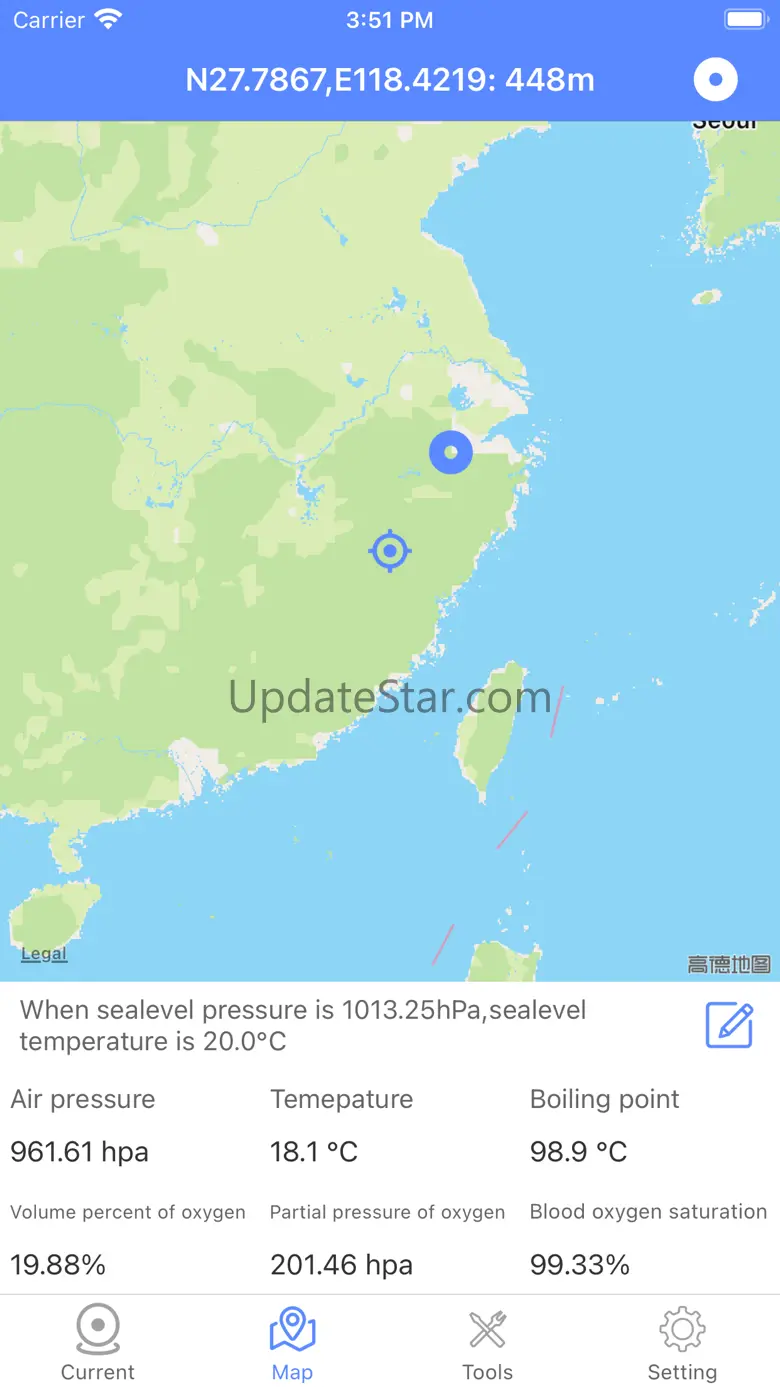 Elevation Map-Mountain Weather 3.2