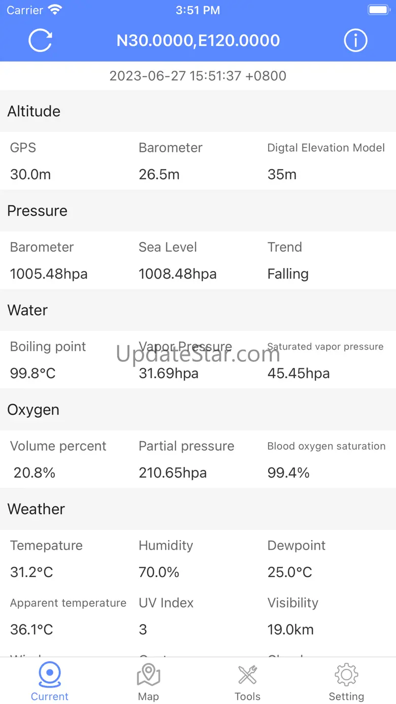 Elevation Map-Mountain Weather 3.2