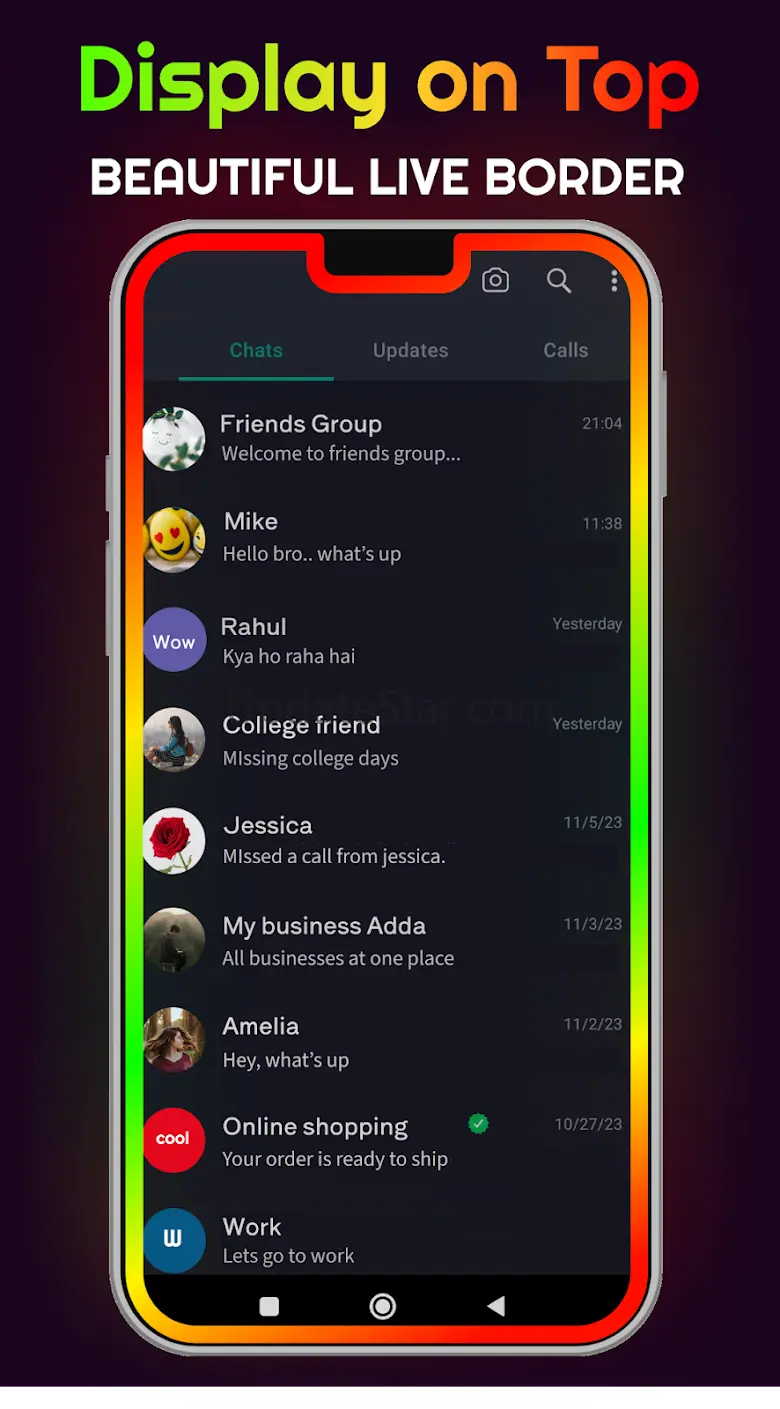 Edge lighting borderlight app 16.6