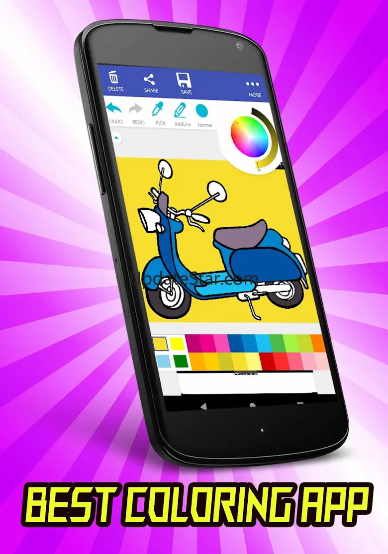 MotorBike Coloring Page 5.0.0