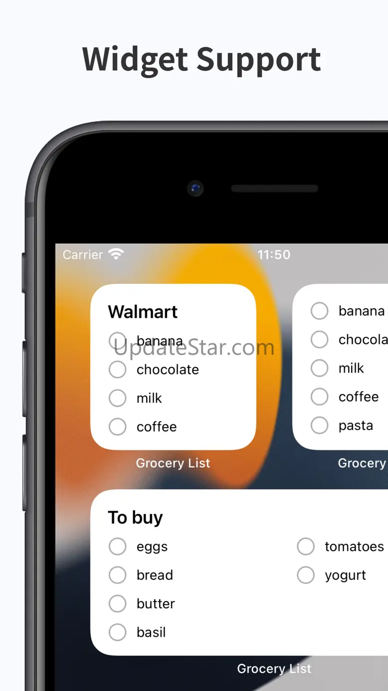Simple Grocery List, Widget 2.1.0