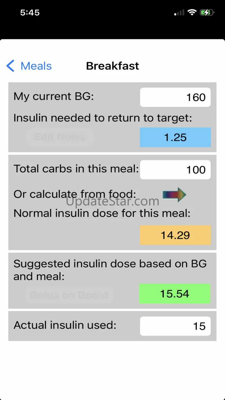 Diabetes Personal Calculator 4.1