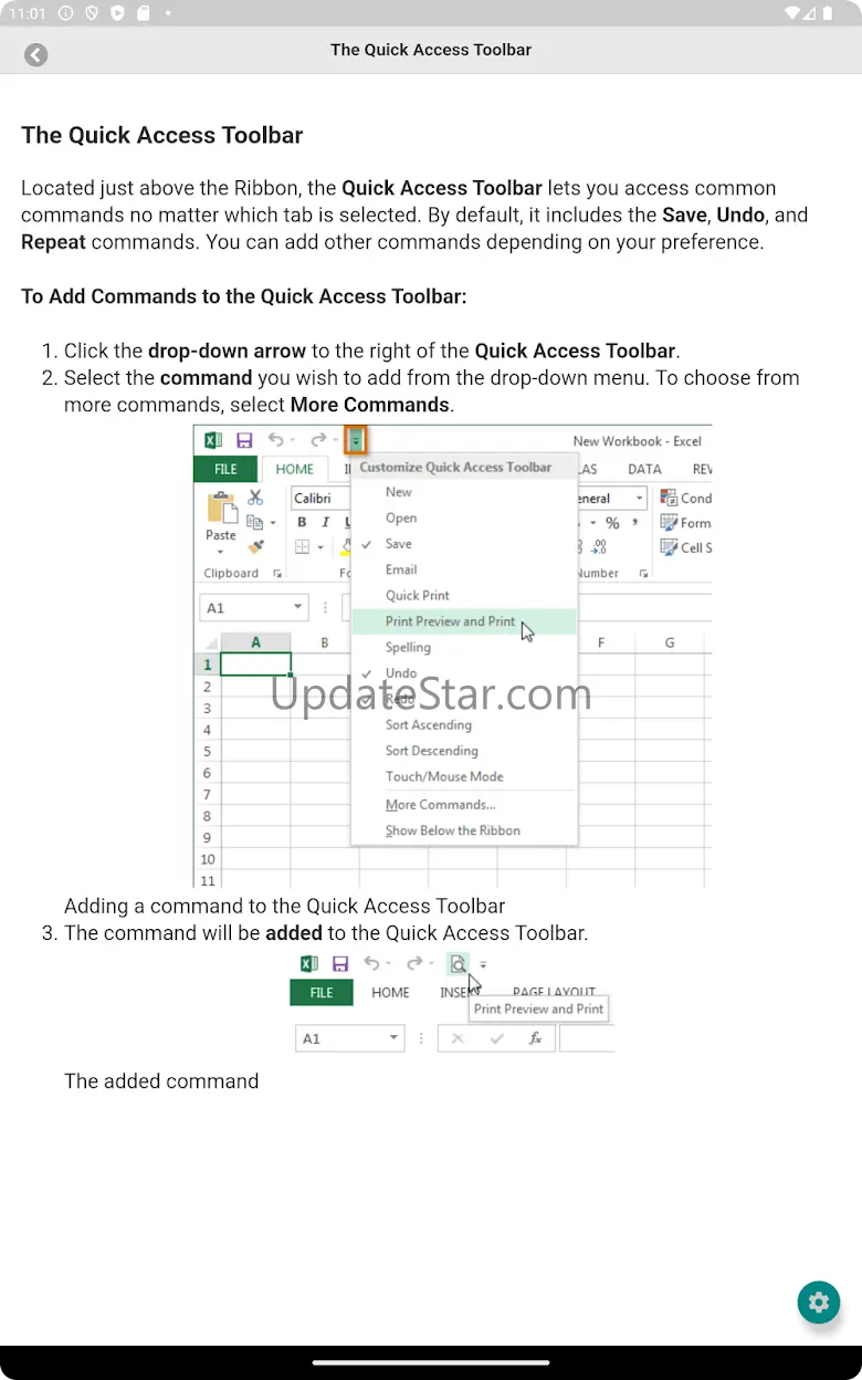 Tutorial for Excel 1.14