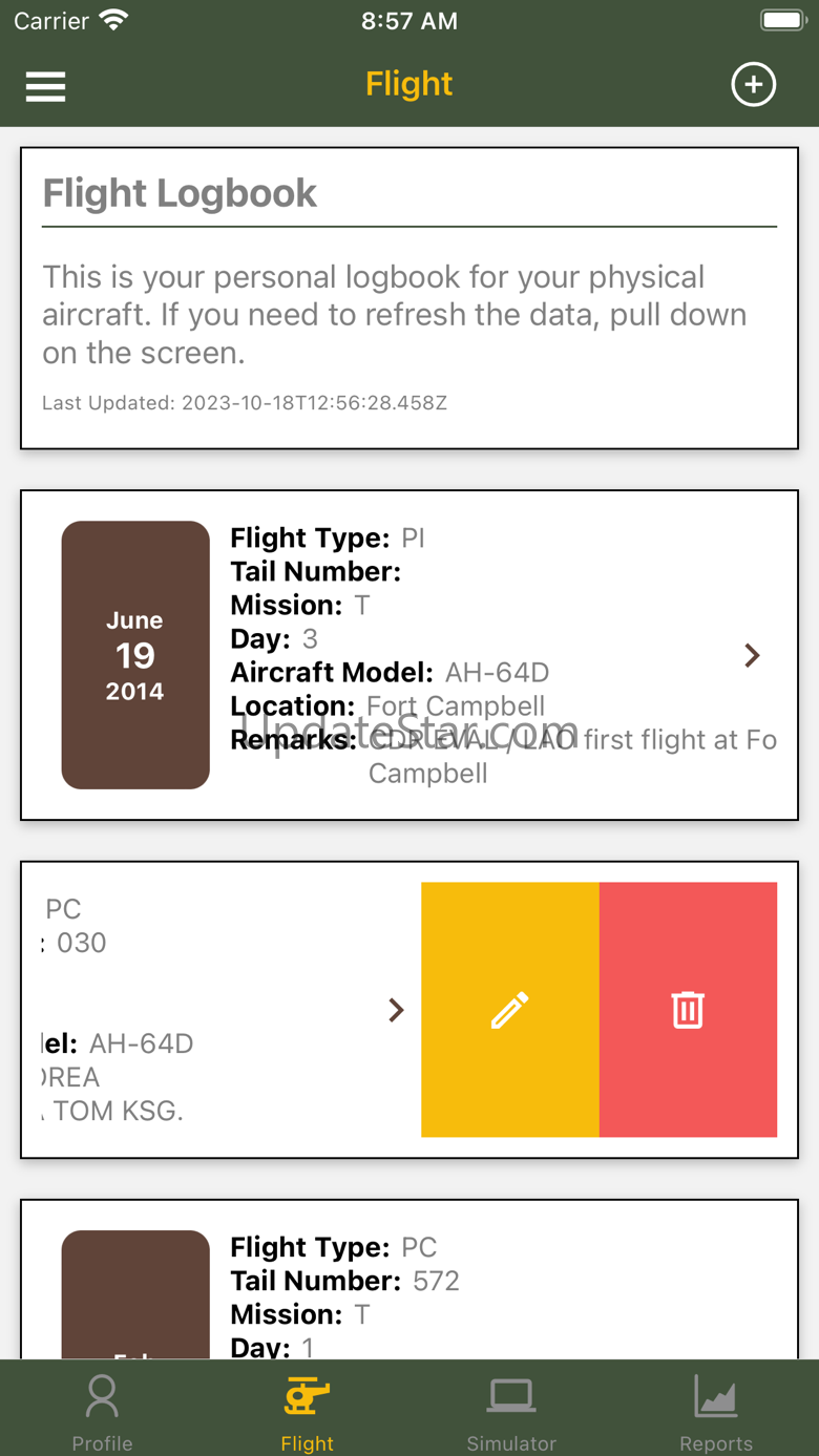 Flight Logbook Army 1.0.8
