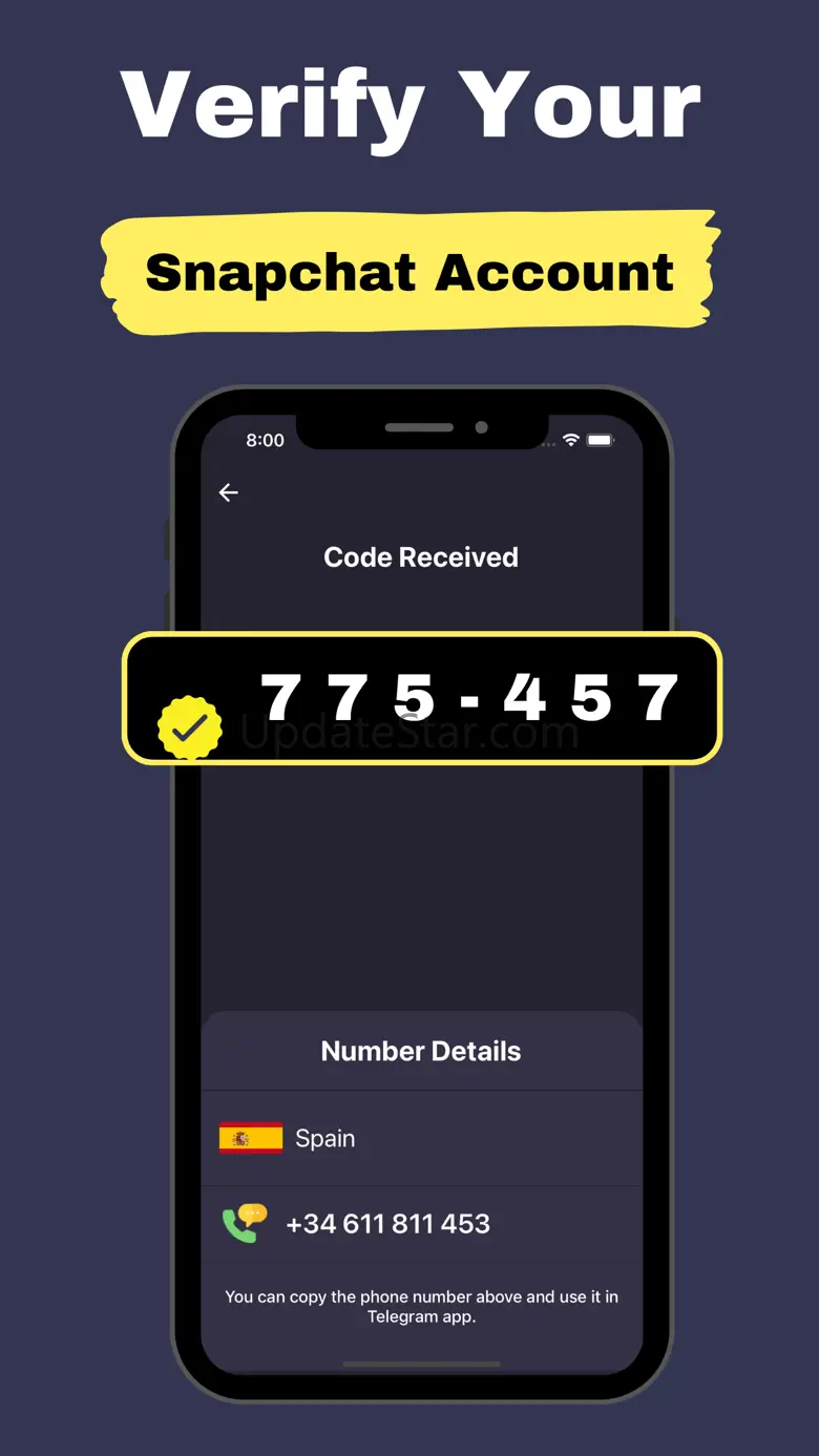 Virtual Number for Snapchat ' 1.1