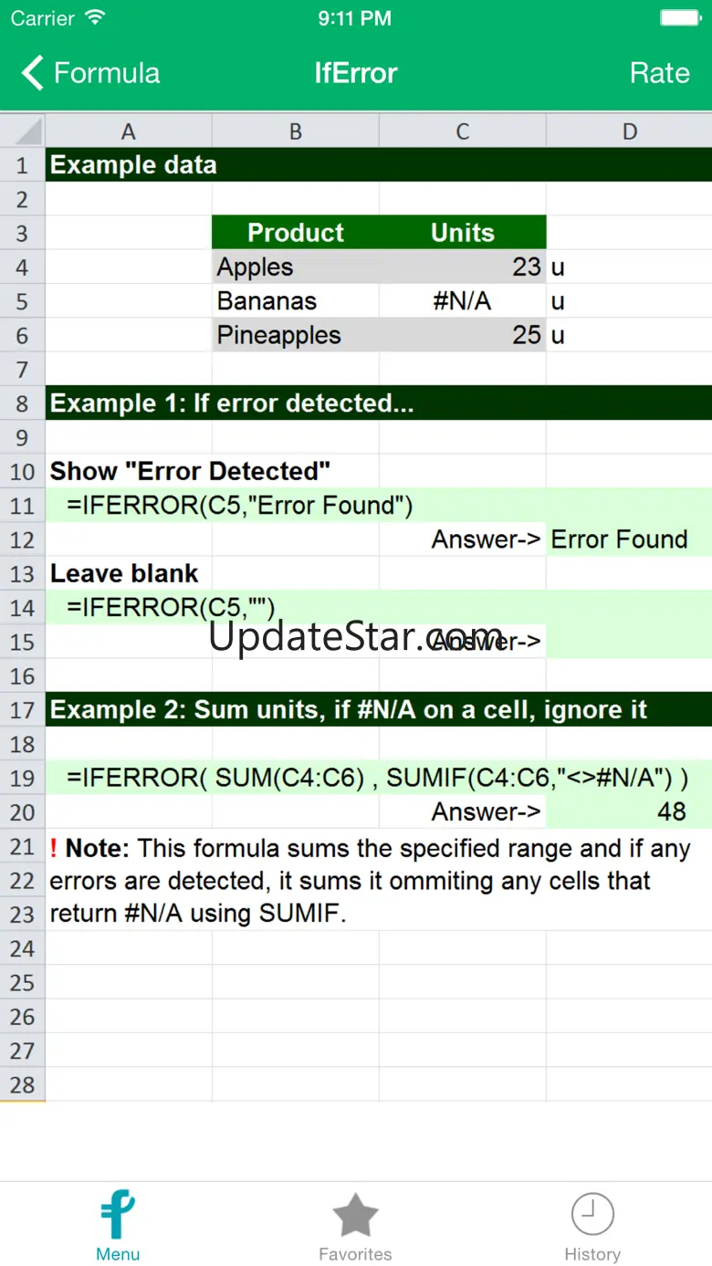 Excel Function Reference 2.7.3