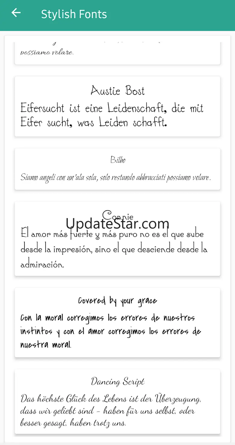 Stylish Fonts for FlipFont 2.0.2