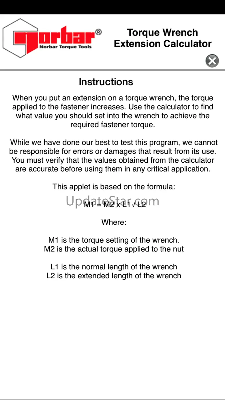 Torque Wrench Extension Calc. 2.0