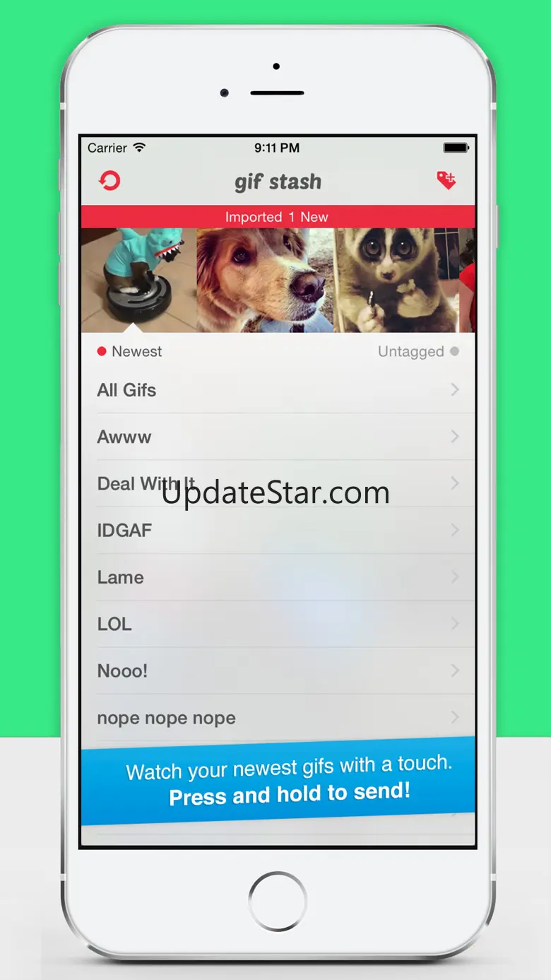 Gif Stash – Organize, View & Send Animated Gifs 1.1
