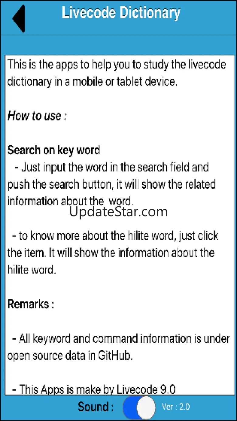 LiveCode Dictionary 2.4
