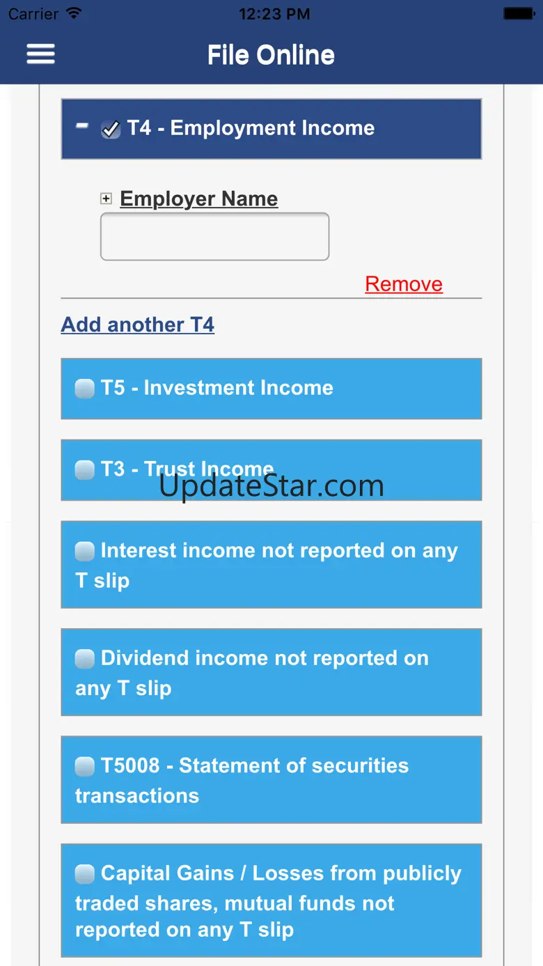 eFile Canadian Tax Return 2.0