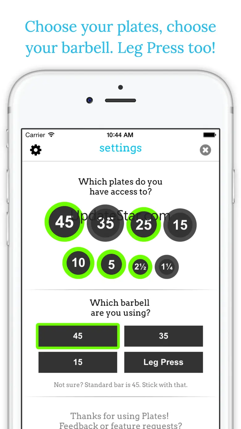 Plates - A Simple Lifting Calculator for the Gym 1.1