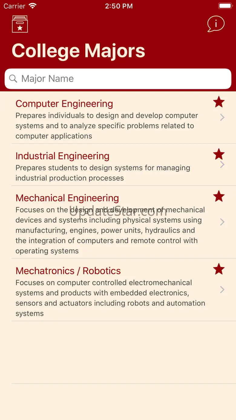 College Majors 2.50