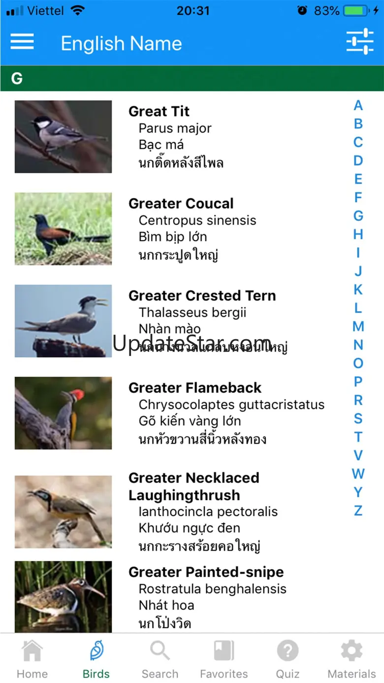 Vietnam Bird Guide 4.3.1