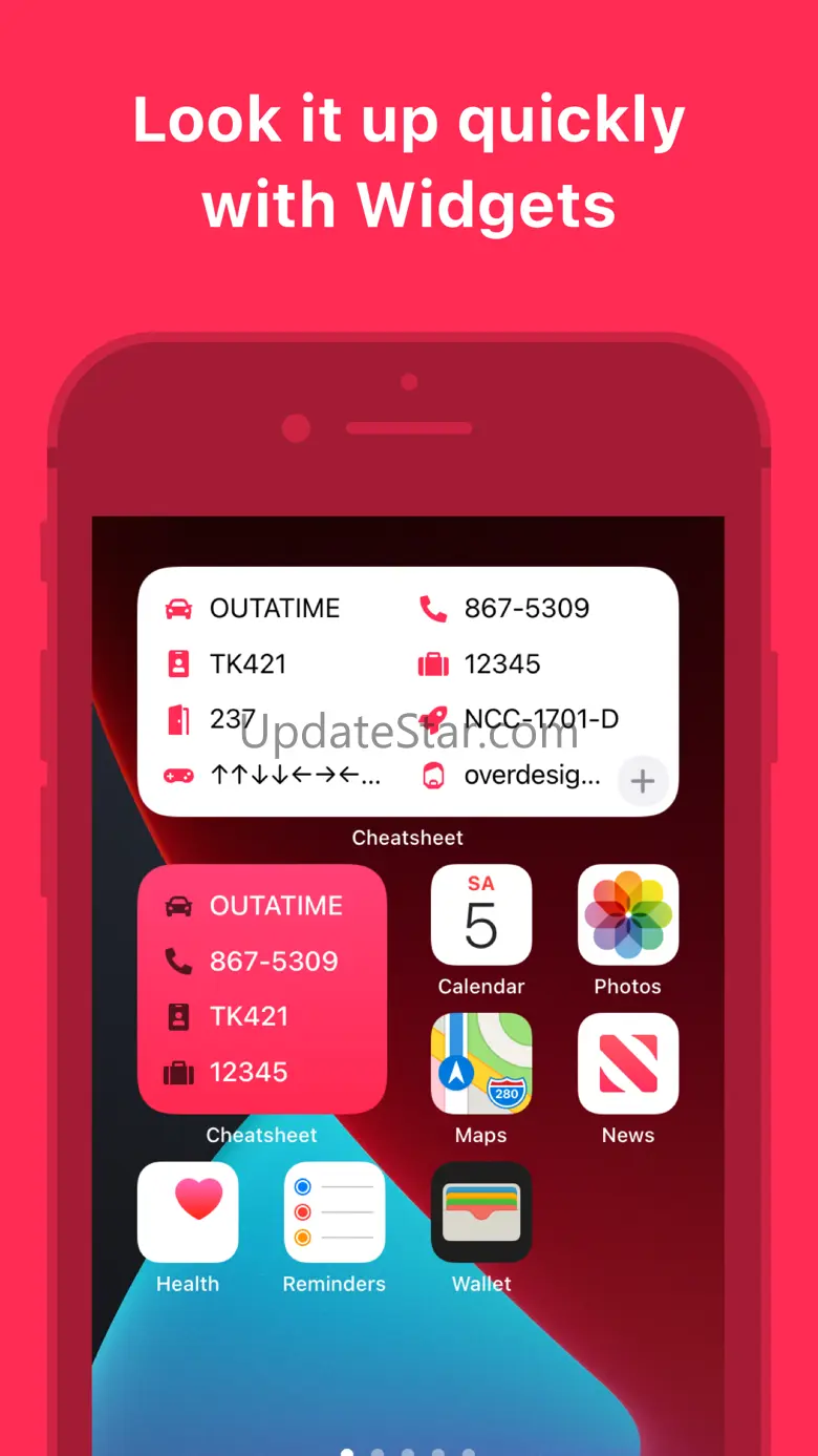 Cheatsheet: Sticky Note Widget 4.8.5