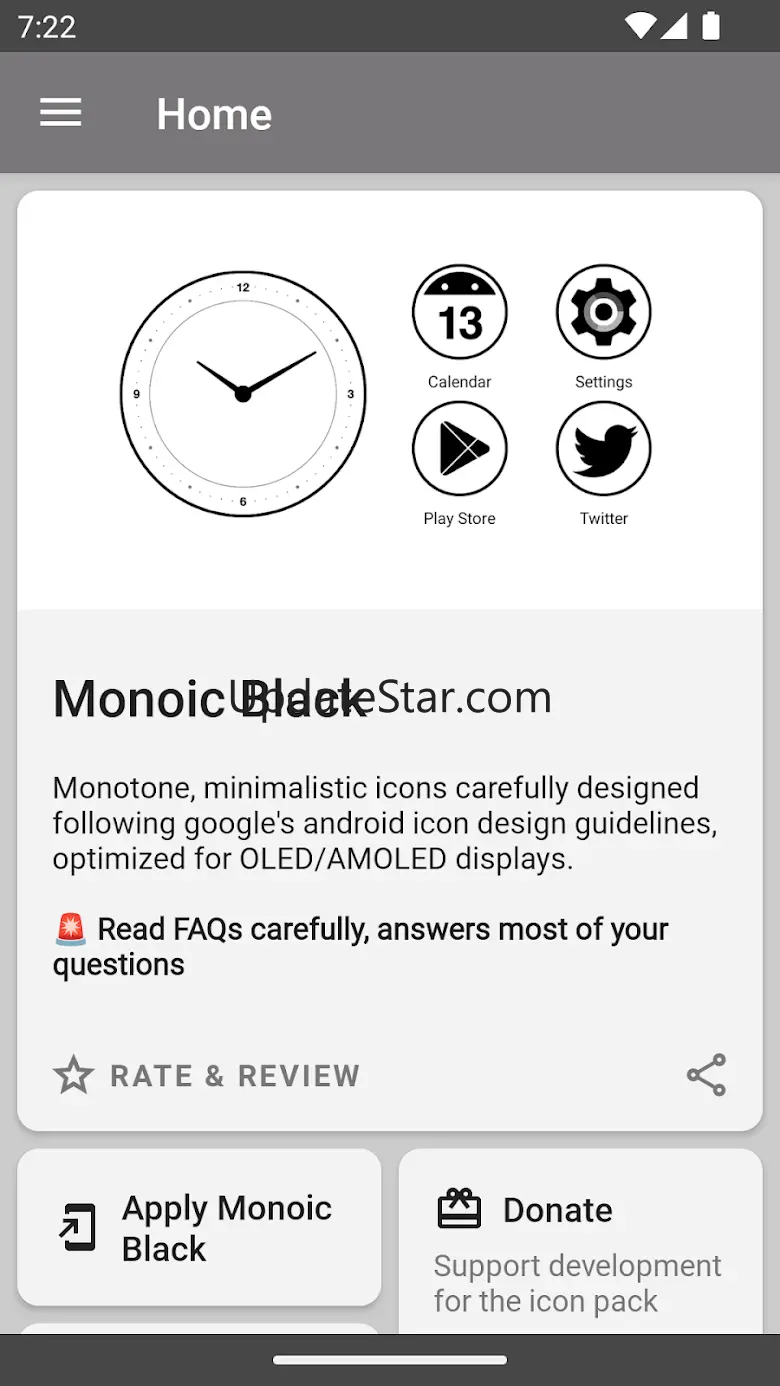 Monoic Black Minimal Icon Pack 2.3.0