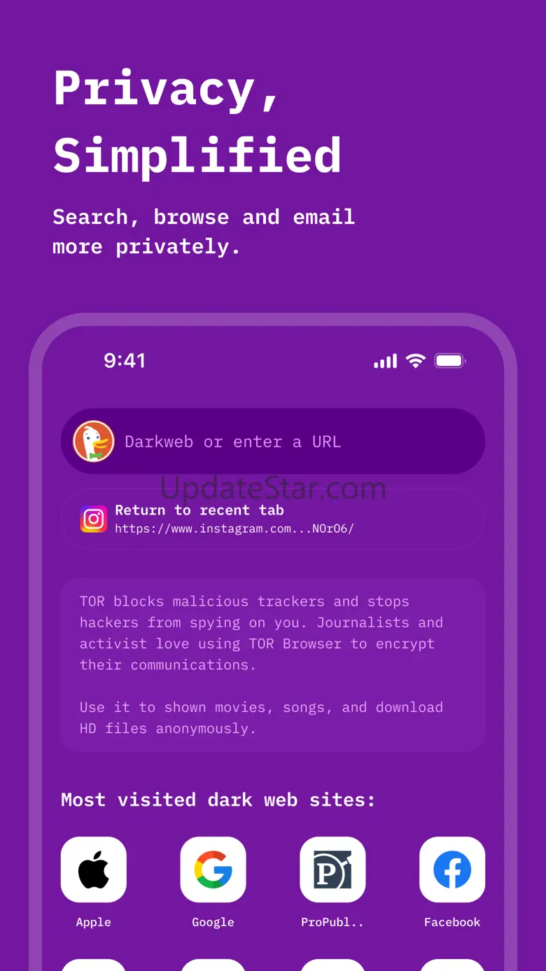 TOR Onion Browser Web Private 1.0.3