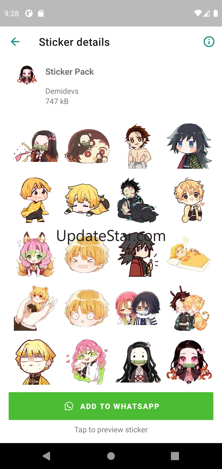 Tanjiro Kamado KNY Stickers Wh 1.0
