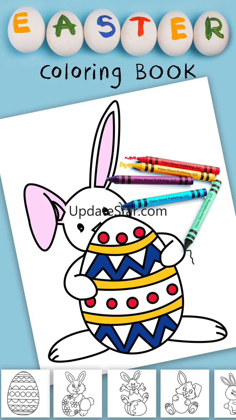 Easter Egg Coloring book pages 1.1