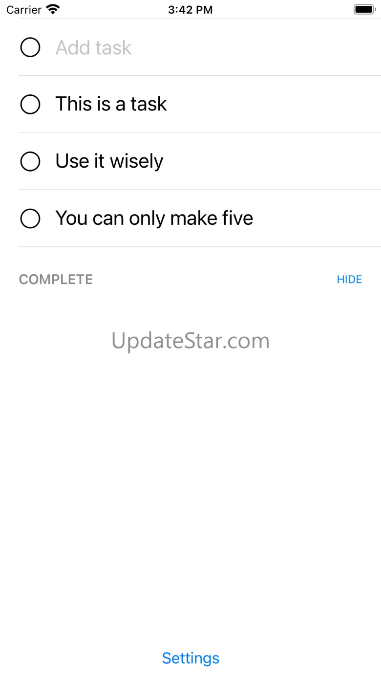 Five Tasks - Tiny To Do List 1.0