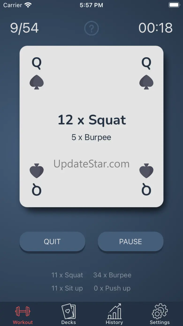 Deck of Cards - Home workout 1.1.16