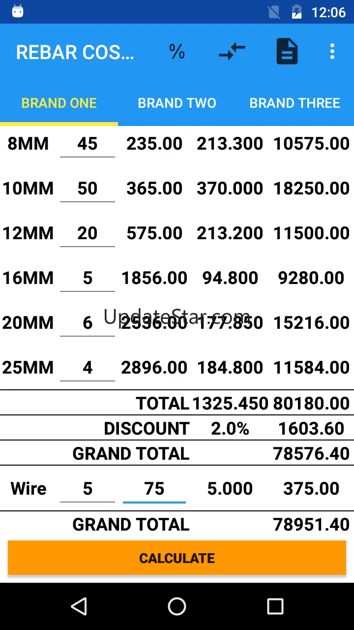Steel TMT RebarCost Calculator 25