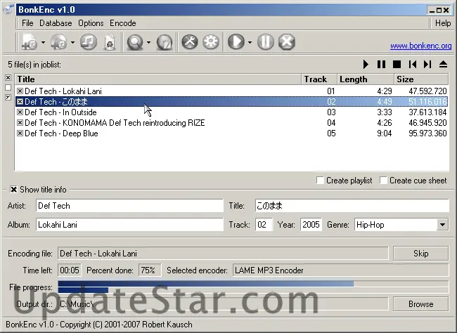 BonkEnc 1.1.7