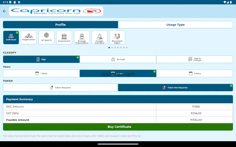 Capricorn Customer Application 1.6.13