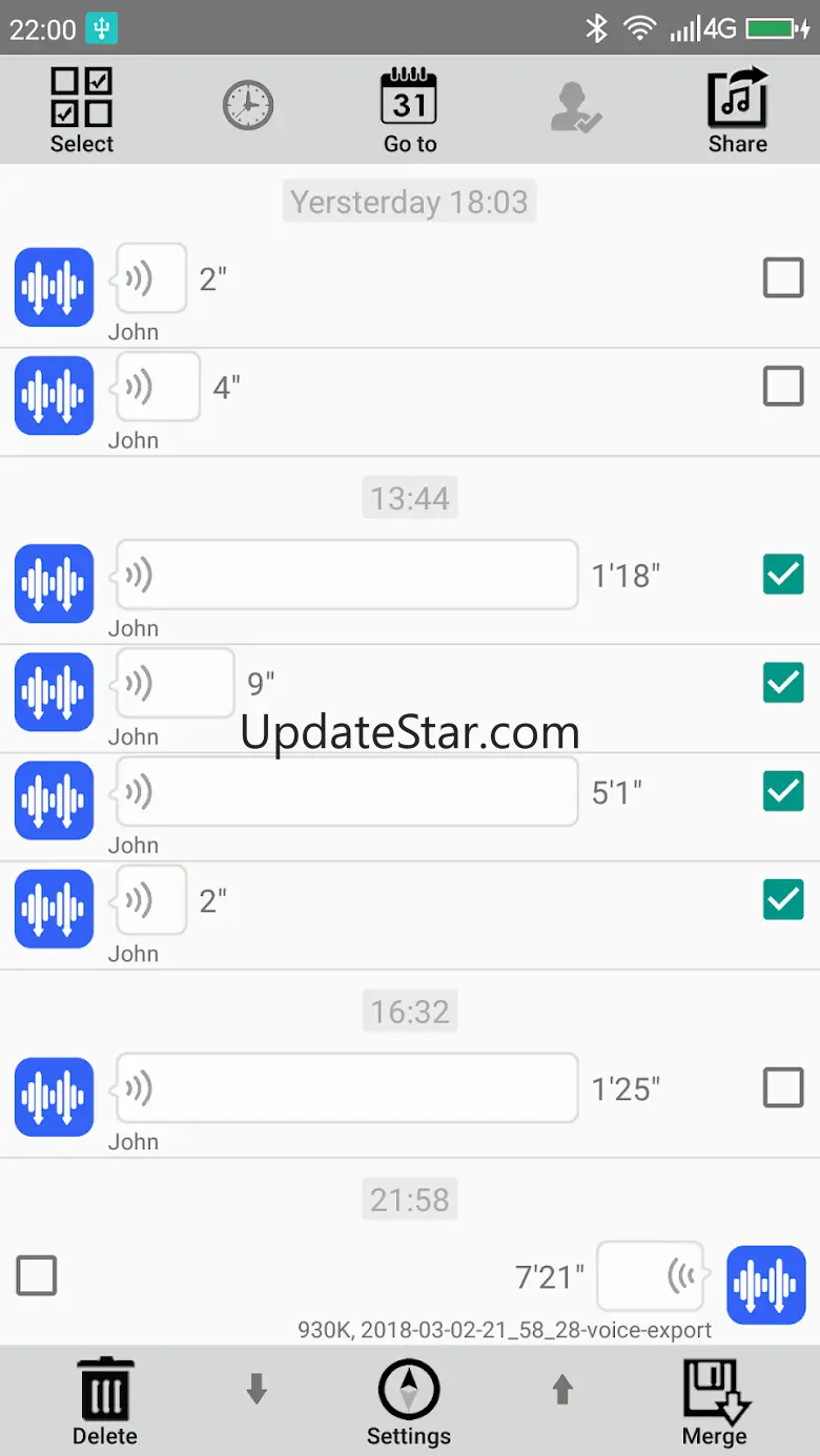 Export Merge Voices of Line Me 1.0