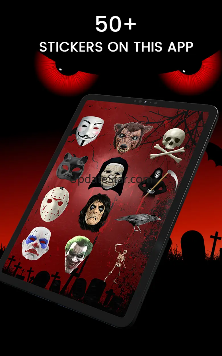 Anonymous Mask Scary Stickers 1.8