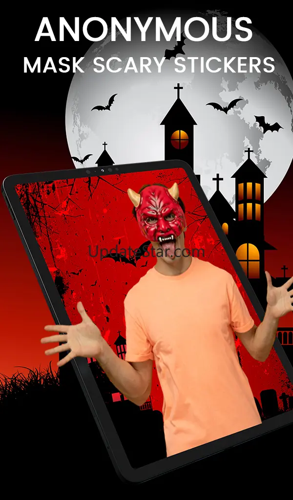 Anonymous Mask Scary Stickers 1.8