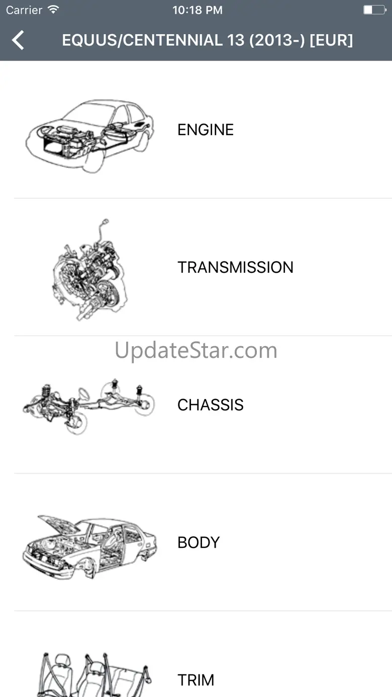Hyundai Car Parts - ETK Parts Diagrams 1.1.1