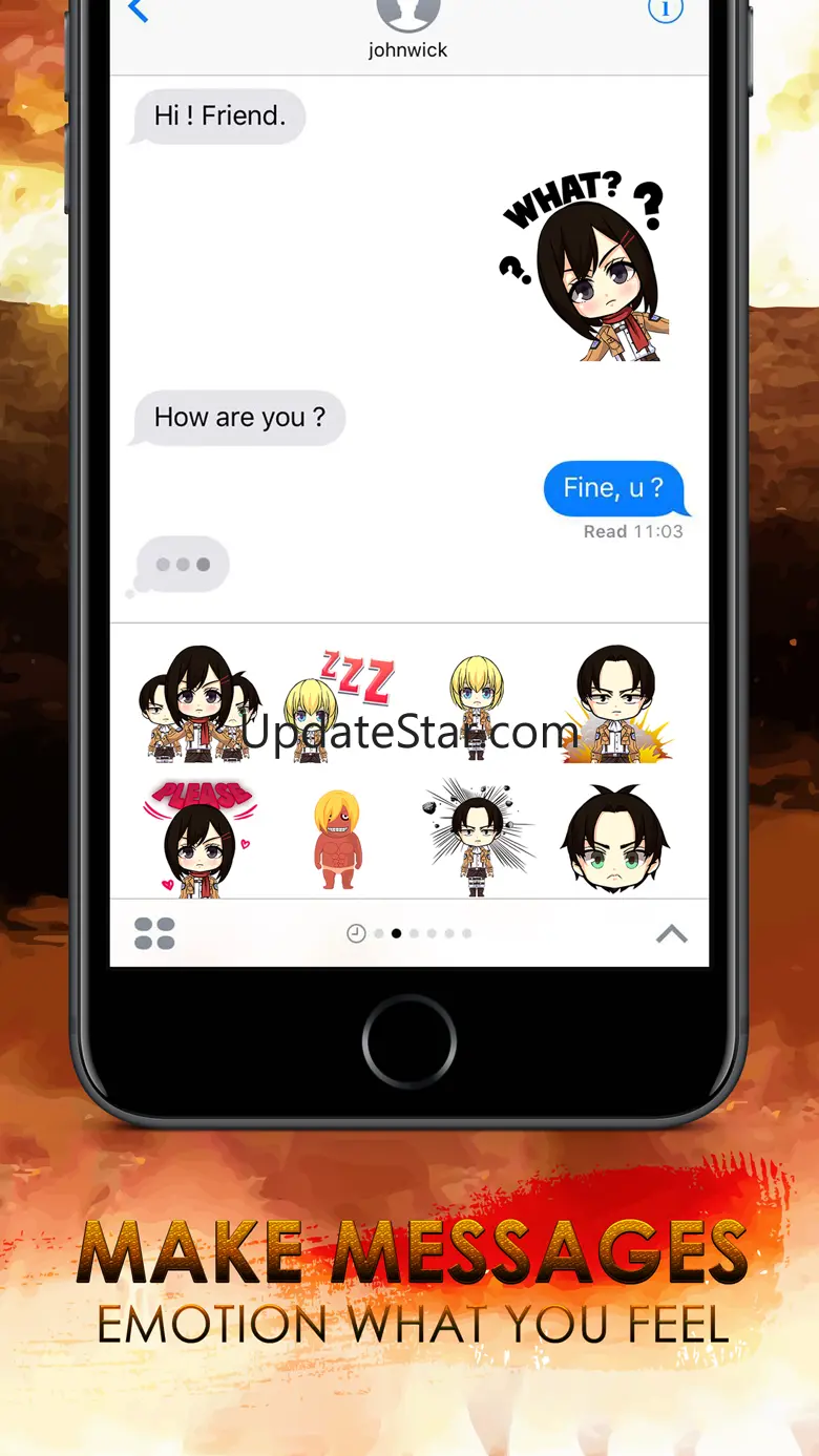Giant Emoji Stickers Keyboard Art Themes ChatStick 1.0