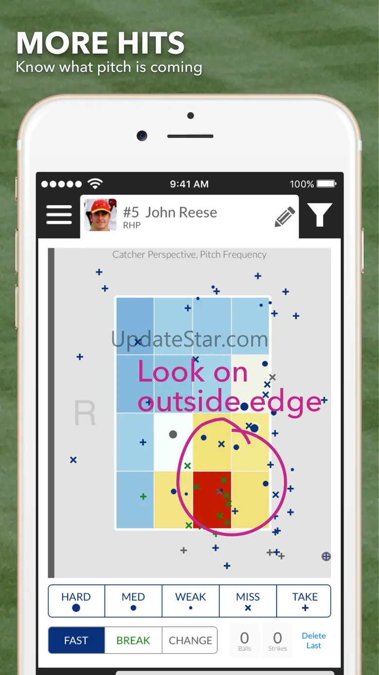 3 Up 3 Down hit & pitch tracker for baseball 1.5