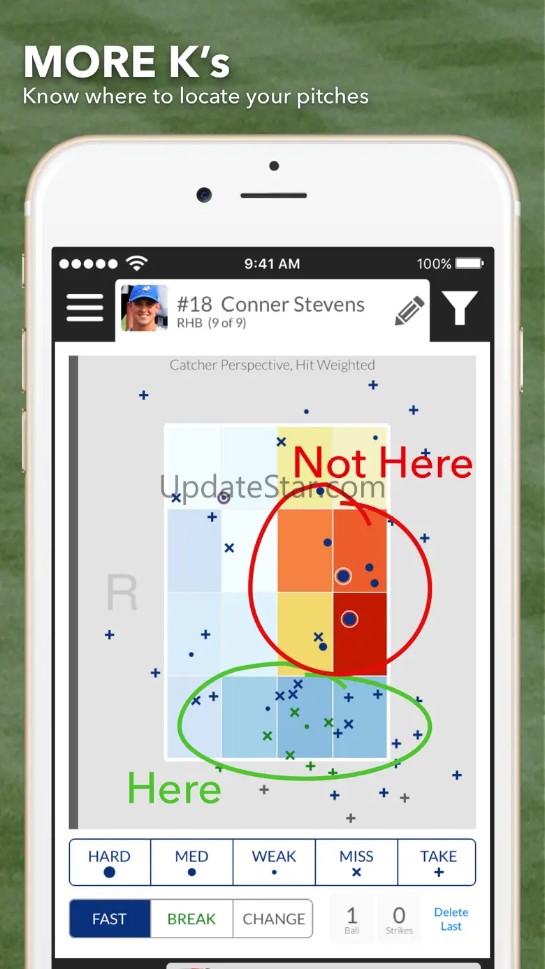 3 Up 3 Down hit & pitch tracker for baseball 1.5