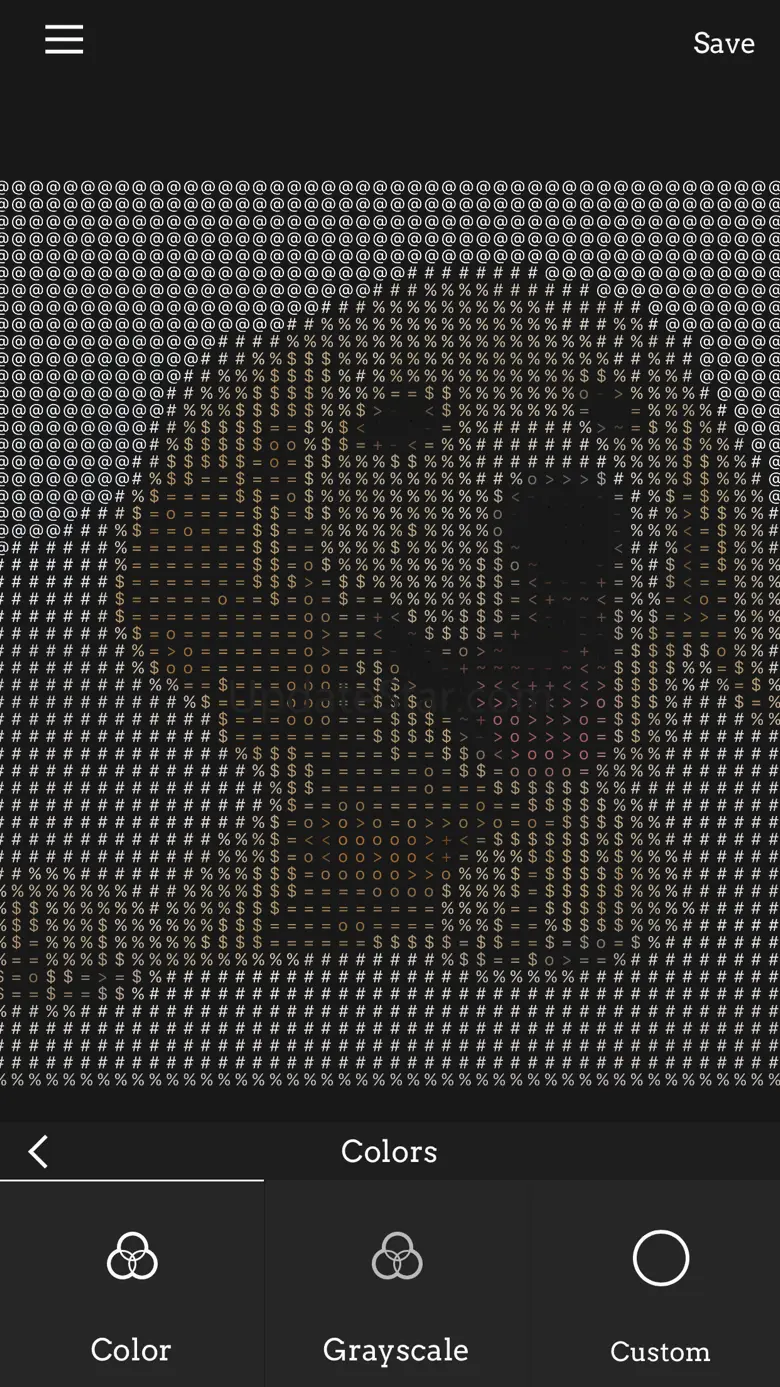 Image ASCII - turn images into ASCII symbol art 1.2