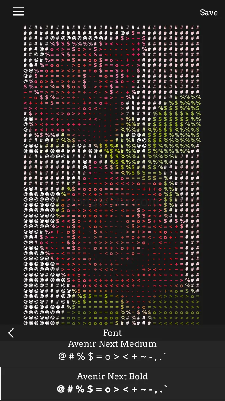 Image ASCII - turn images into ASCII symbol art 1.2