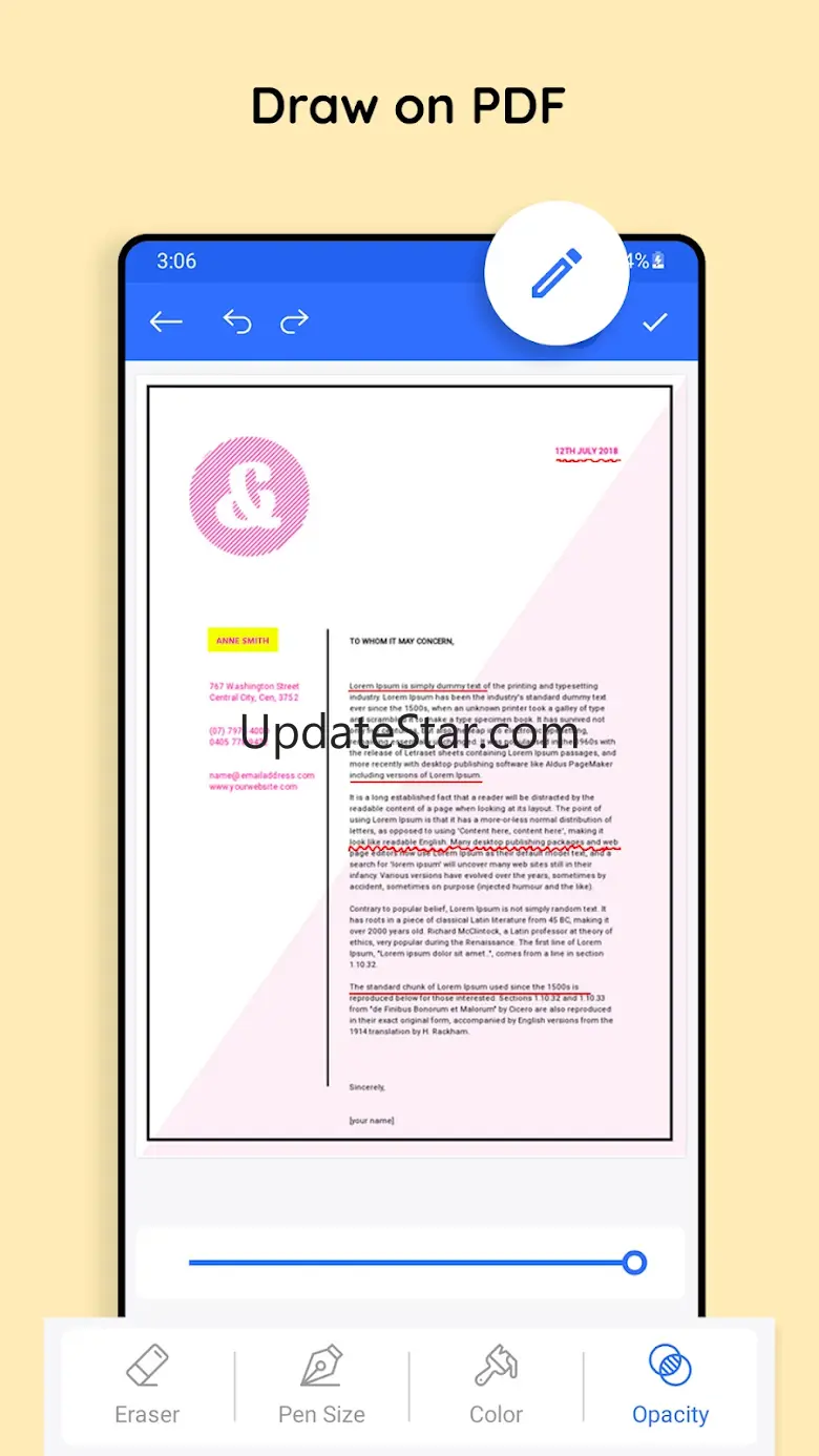Draw on PDF - PDF Handwrite 5.8