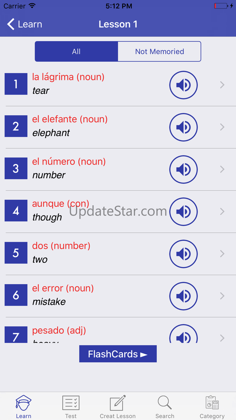 Spanish Vocabulary 4.1.1