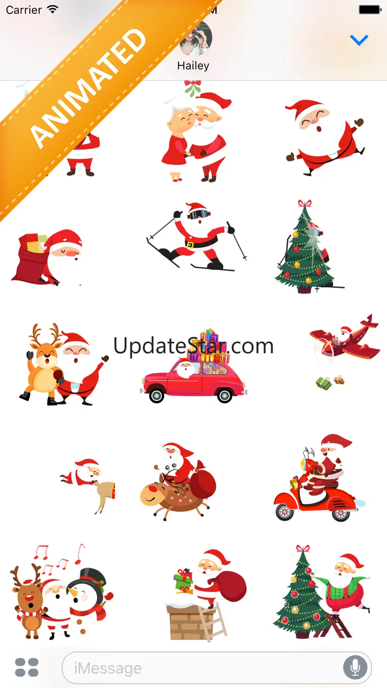 Animated Xmas Santa Stickers 1.0