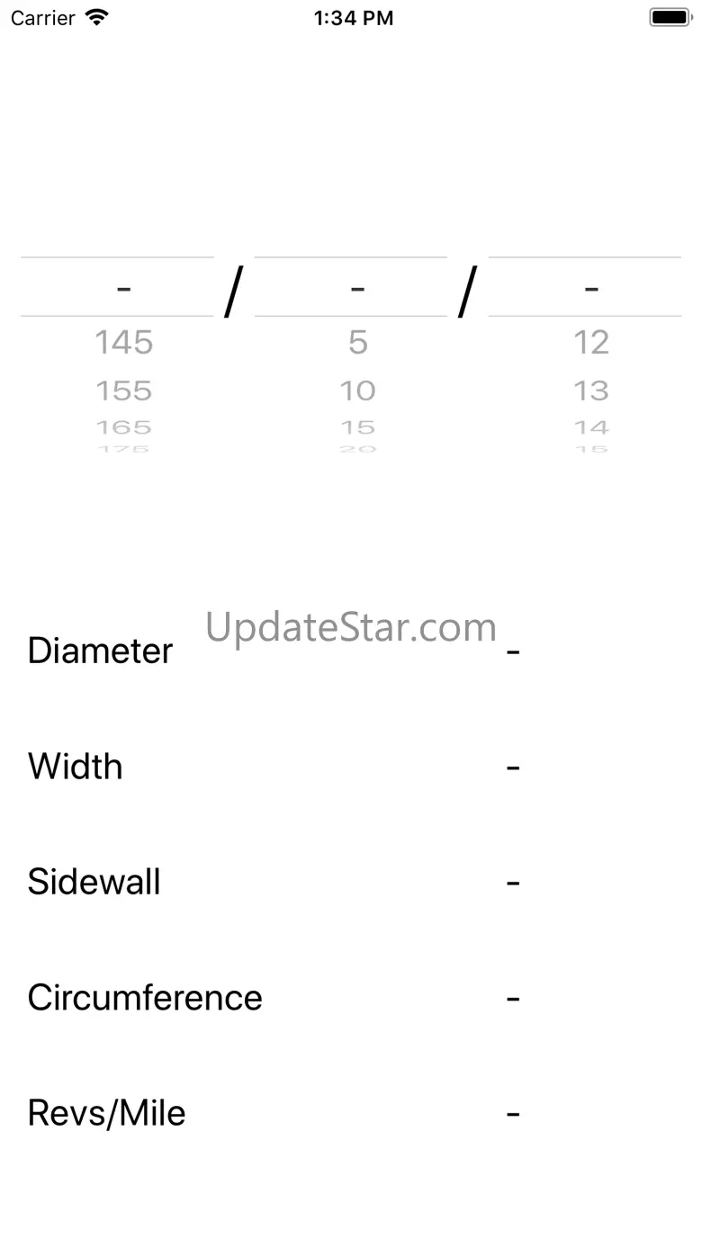 TireSizer Tire Size Calculator 1.0