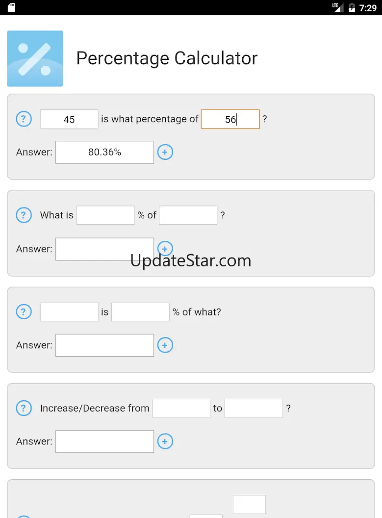 Percentage Calculator by MES 2.0.5