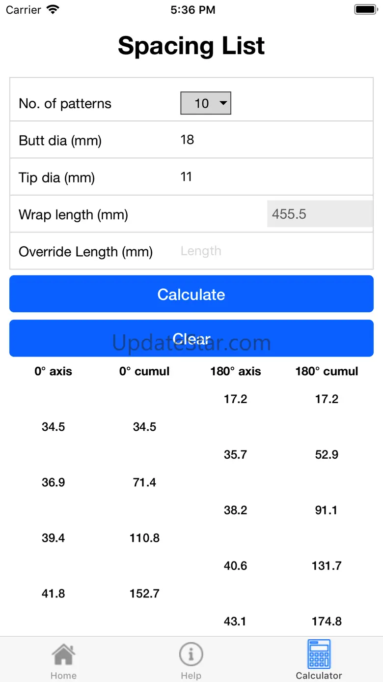 Taper Offset Spacing Calculato 1.1