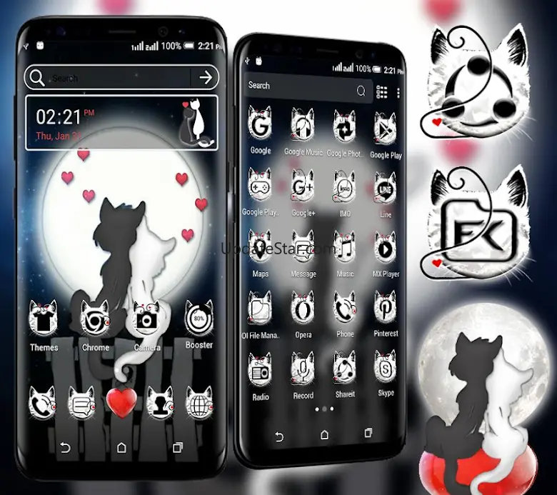 Cute Cat Love Launcher Theme 2.7