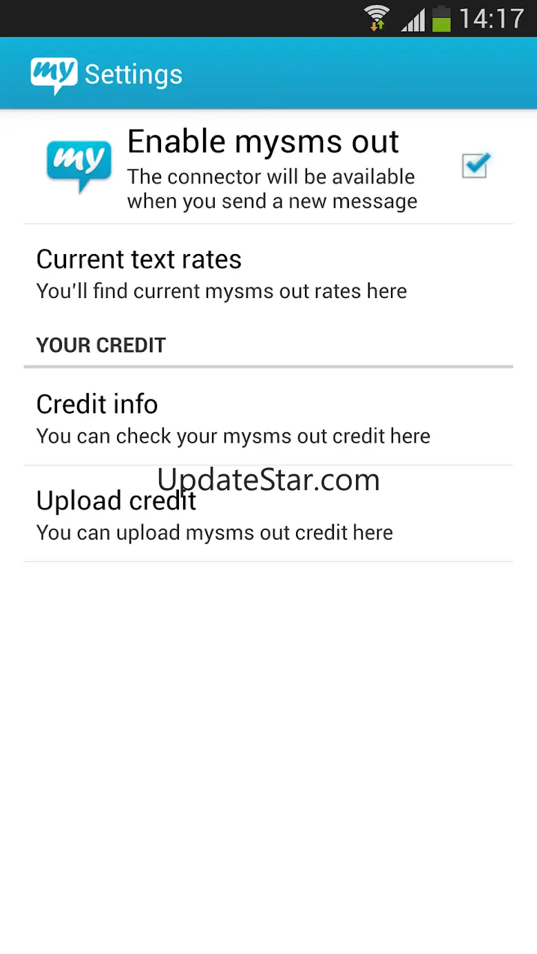Websms - mysms out Connector 1.0.3