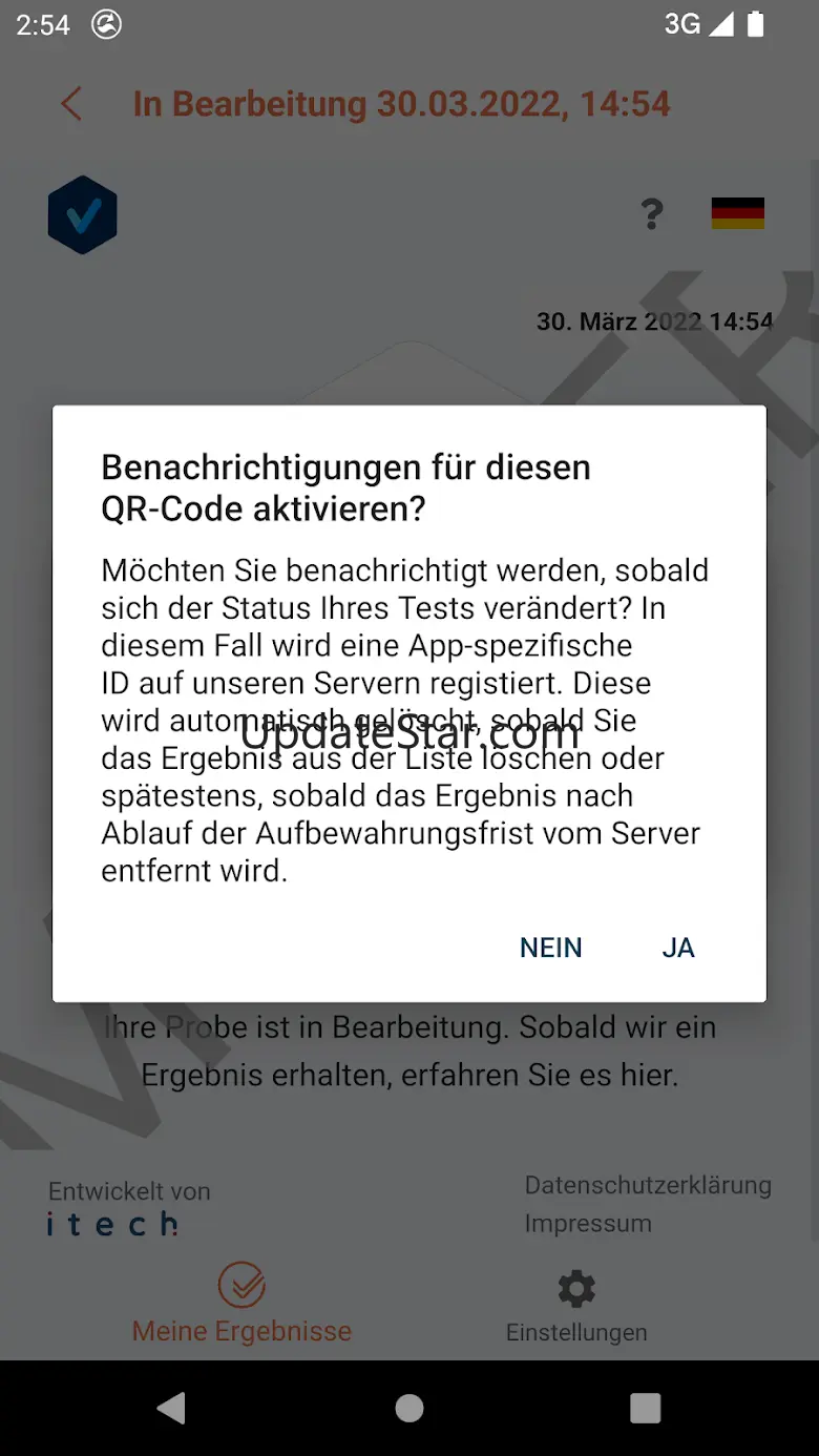 Mein Testergebnis 1.6.2