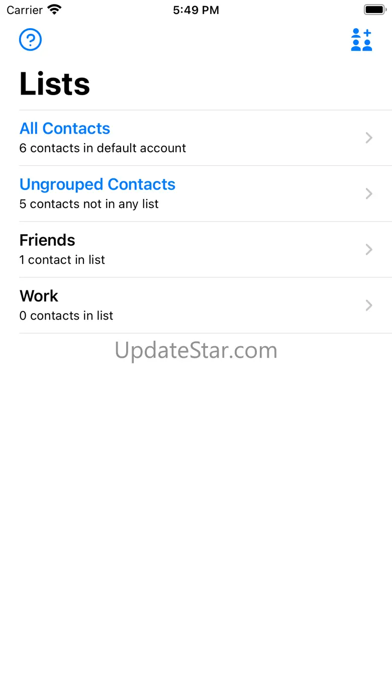 Contact Groupist 1.24