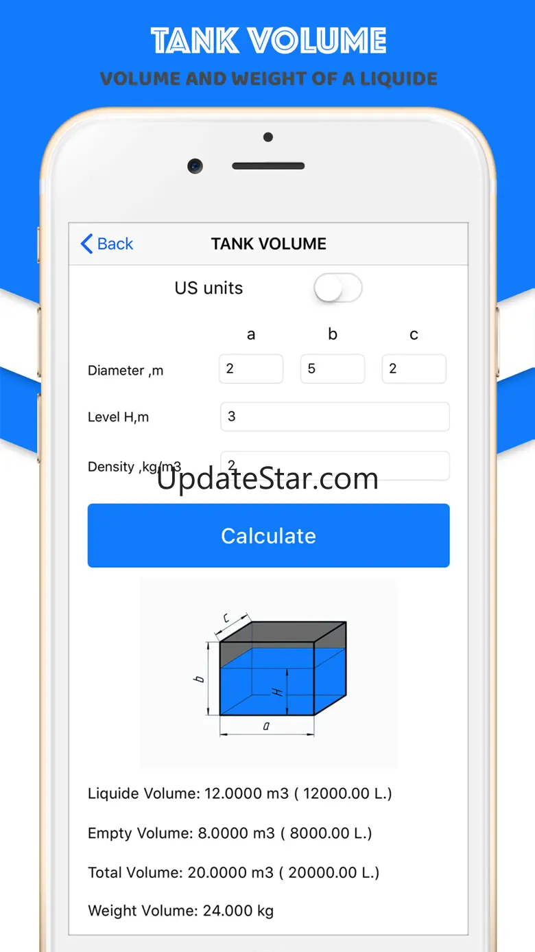 Volume of tank Calculator 1.1