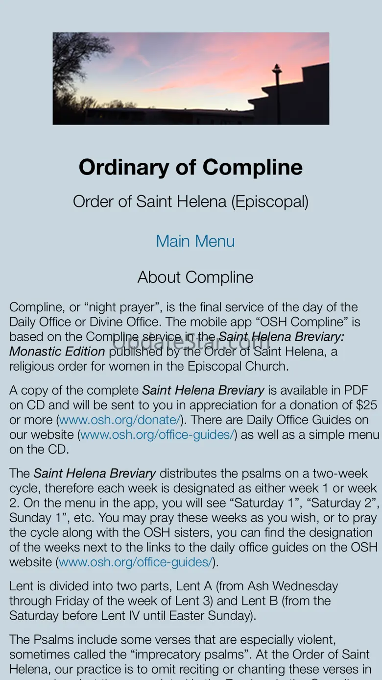 OSH Compline 1.0.1